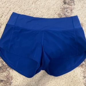 Lululemon royal blue speed up shorts!